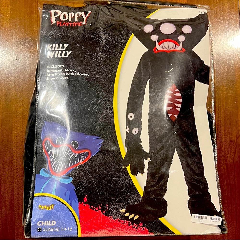 Poppy Playtime Killy Willy Kids Costume - Black